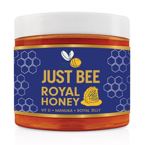 Just Bee Royal Honey with Royal Jelly (260g) | Manuka Honey with Royal Jelly & Vitamin D for daily Immune Support and Wellness