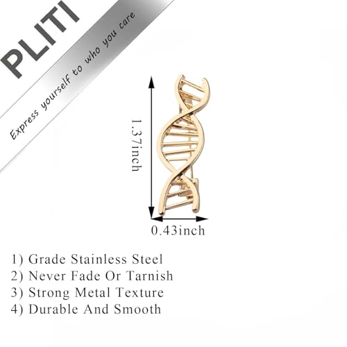 Image of PLITI Scientist Gift Biology Chemistry Jewelry Science Student Graduation Gift DNA Brooch Pin For Lab Tech Lover