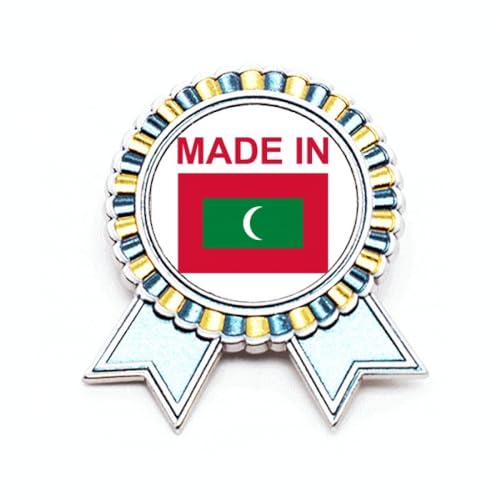 Broche Country Love Maldives M avec finition métal soignée et gravure élégante