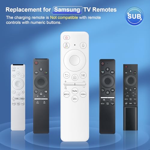 Image of Rechargeable Voice Remote for Samsung Smart TVs, Replacement for 2021-2025 Samsung TV Remote Control with Voice Search. 2-Year Warranty.