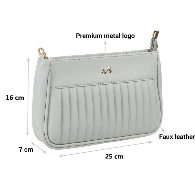 Image of Metro Faux Leather Premium Zipper Casual Sling Bag For Women