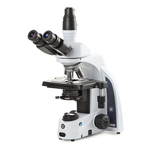 Image of iScope Trinocular Compound Microscope with EWF 10x /22mm Eyepieces, E-Plan EPLI 4 /10 /S40 /S100x Oil iOS Objectives, Rackless Stage and 3W NeoLED Illumination, Globe Scientific | Euromex