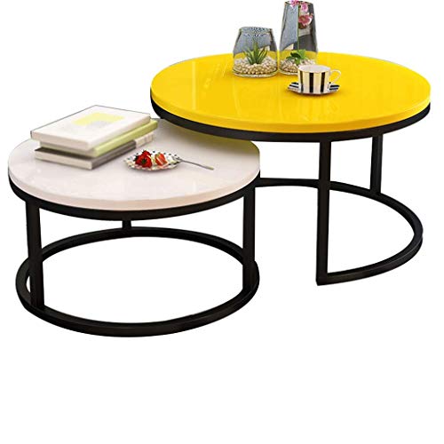 HTLLT Storage Table Round Glass Coffee Table a Set of Two Iron Art Cof HTLLT Storage Table Round Glass Coffee Table a Set of Two Iron Art Cof