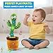 Ayeboovi Baby Toys Dancing Talking Cactus, Volume Adjustable Mimicking Recording Cactus Toy Repeats What You Say, Toddler Toys Singing Cactus with 120 Songs, Tummy Time Toys for Kids Boys Girls