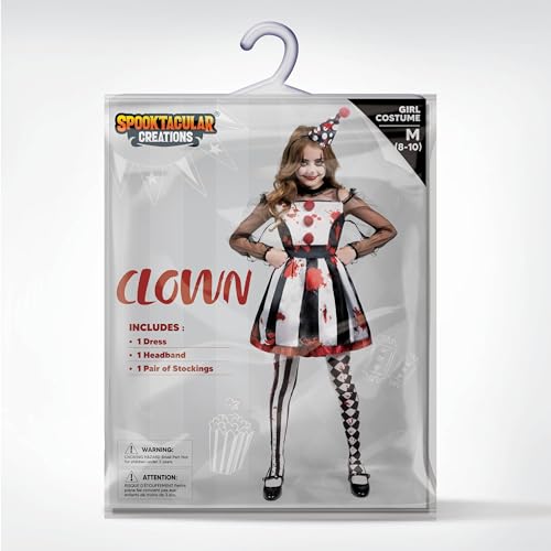 Disfraz de payaso aterrador para niñas miniatura 5