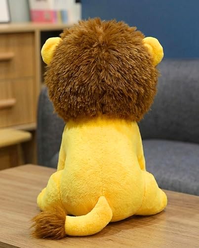 Image of Tickles Sitting Lion Soft Stuffed Plush Jungle Animal Toy for Kids Boys & Girls Birthday Gift (Size: 35 cm Color: Yellow)