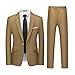 i · FineLong Men's 2 Piece Suit one Button Slim Fit Formal Wedding Prom Tuxedo Suits Blazer Pants Set (US, Alpha, Large, Regular, Regular, Khaki)