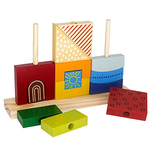 Encaixe Vertical - Carimbras - Brinquedo Educativo De Madeira