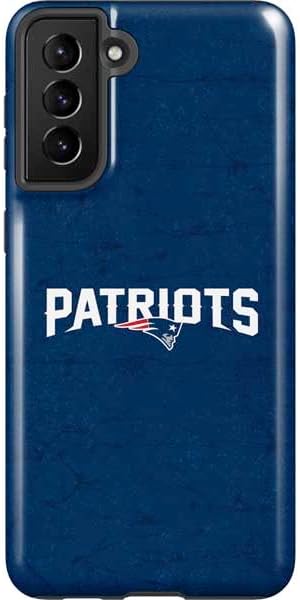 Skinit Pro Phone Case Compatible with Galaxy S21 Plus 5G - Officially Licensed NFL New England Patriots Tropical Print Design