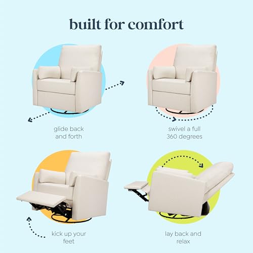 DaVinci Carter's Ethan Swivel Recliner - Performance Cream Linen - image 3