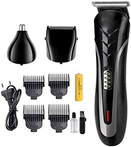 Men All in 1 Rechargeable Hair Clipper Beard Nose Ear Shaver Cutting Trimmer Waterproof Electric Kits
