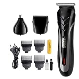 Men All in 1 Rechargeable Hair Clipper Beard Nose Ear Shaver Cutting Trimmer Waterproof Electric Kits