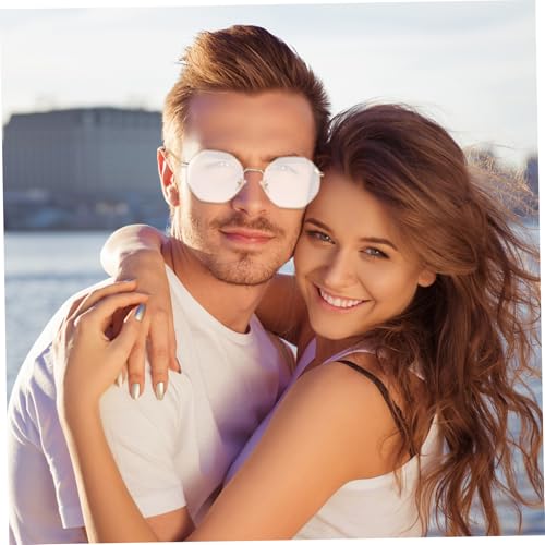 Monturas de gafas unisex de diseño clásico vintage poligonal de PC duradero 7