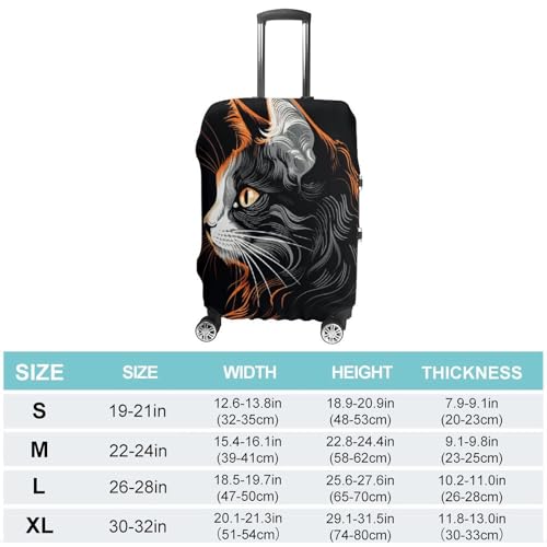 Travel Luggage Cover Elastic Suitcase Protector Anti-Scratch Washable Light And Cat Luggage Sleeve Tsa Approved Carry on Covers Baggage Cover Fits 18-32 Inch Luggages2