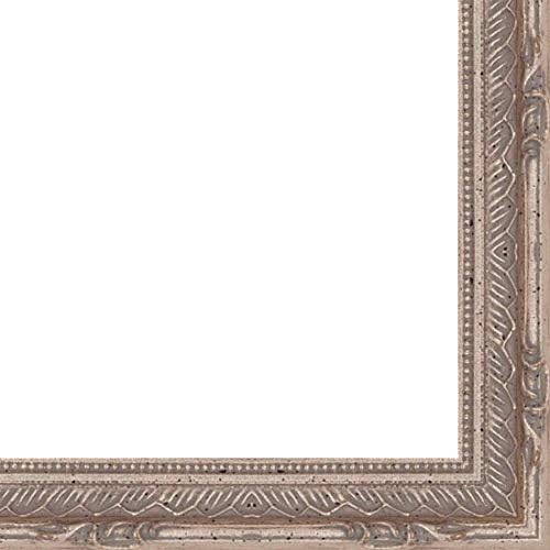 CountryArtHouse Picture Frame Moulding (Wood) 100ft bundle - Ornate Silver Finish - 0.75" width - 3/8" rabbet depth