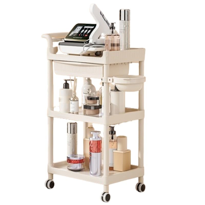 Chariot de rangement à roulettes pour organisation de cuisine et maison
