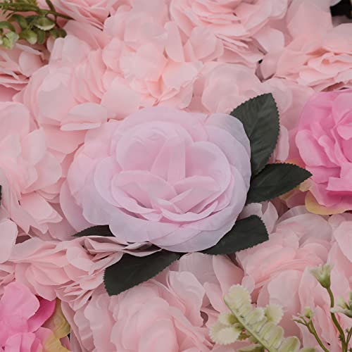 Miniatura 2 de Rainweel Pared De Flores Artificiales, 12 Piezas, Panel De Pared De Flores, Color Rosa Claro, Dalia Rosa Berro, Panel De Flores, Flores Artificiales, Decoración De Fondo Para Fiestas, Bodas,