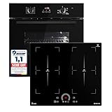 set list four tet IH85904FZ Plaque de cuisson à induction, autonome, sans cadre, de 59 cm, avec 8,2 kW de puissance et 4 zones de cuisson