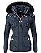 Produktbild MARIKOO Damen Winter Jacke Steppjacke Vanilla Blau Gr. L