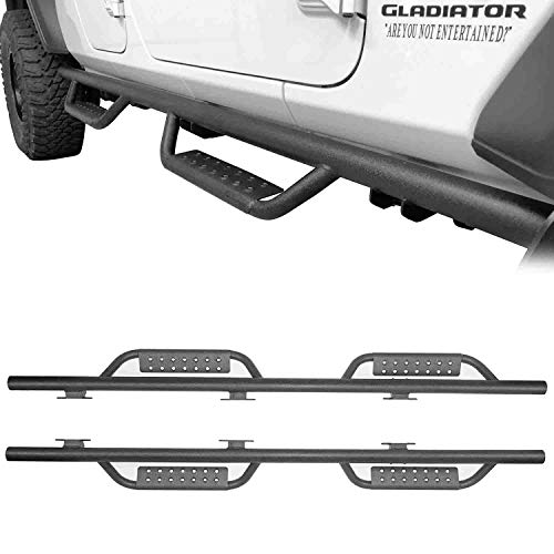 V8 GOD Gladiator Rock Slider Running Board Textured Black for ...