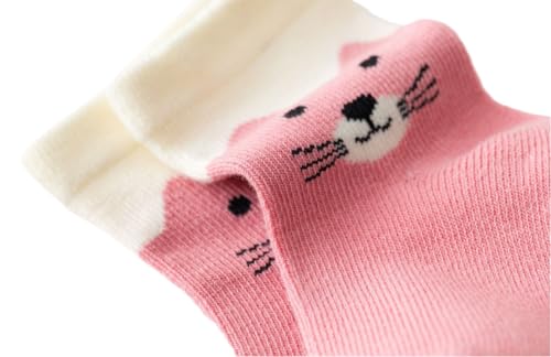 Nemo&Luna Little Cat 5 Pairs 3-5 Years、6-8Years BLoose-top aby Girls Socks2
