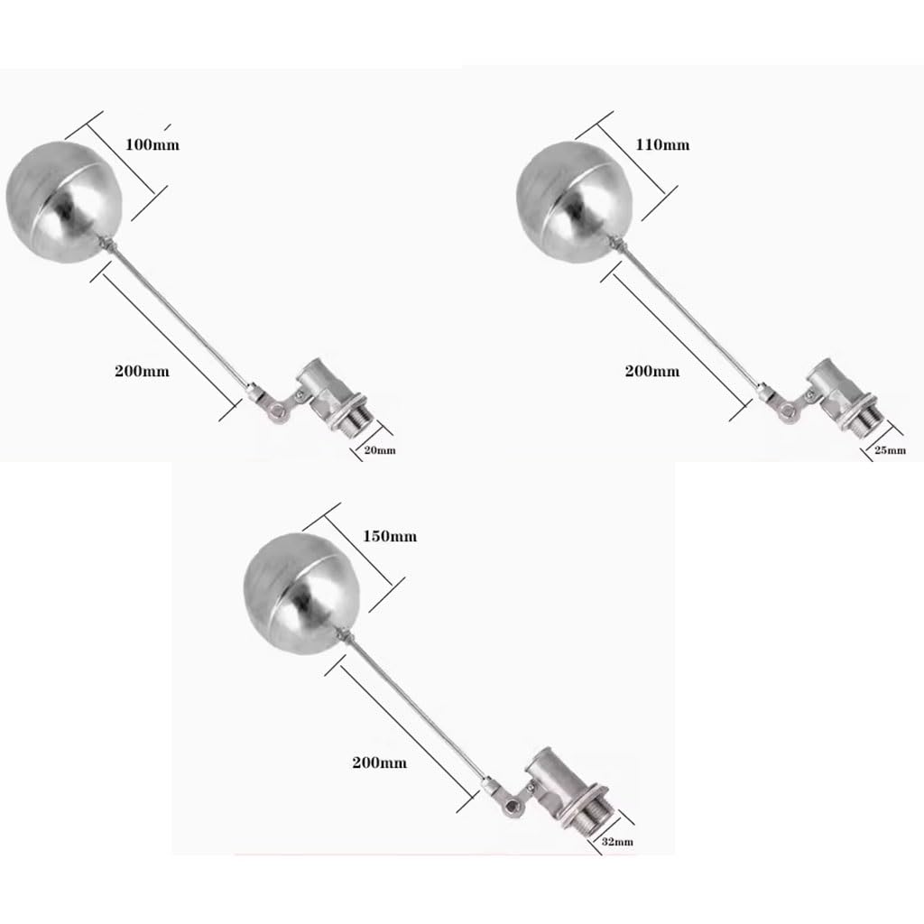 valvola a galleggiante ， Valvola a sfera galleggiante in acciaio inossidabile da 1/2", 3/4", 1", valvola galleggiante regolabile for serbatoio dell'acqua, interruttore di controllo del flusso, 1 pz.(1