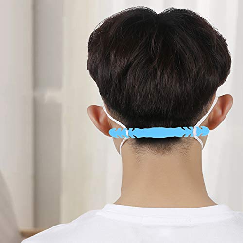 NUOBESTY 20PCS gancho de alça de orelha extensível anti aperto, protetor de orelha, alça de orelha c