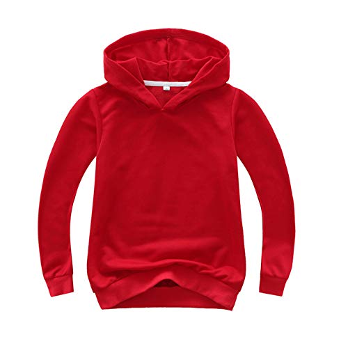 Betadog Baby Toddler Hoodie Boys Girls Sweatshirt Unisex Cotton Hooded Pullover Sweatshirt Casual Fall (Red, 5-6 Years)