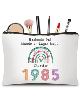 CoCoCherry - Regalo 40 años Mujer - Bolsa de Maquillaje para cumpleaños Neceser Fabuloso para Mujer de 40 años niña Amiga Regalo de Fiesta Bolsa de Aseo para Guardar lápiz(1985)