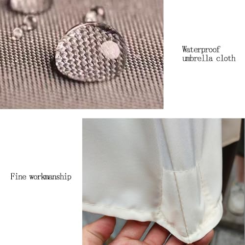 15x9ft Double-Sided Waterproof Umbrella Canopy Replacement - Durable 12-Rib Patio Parasol Cover, Heavy-Duty Sunshade for Outdoor Use, Easy Installation