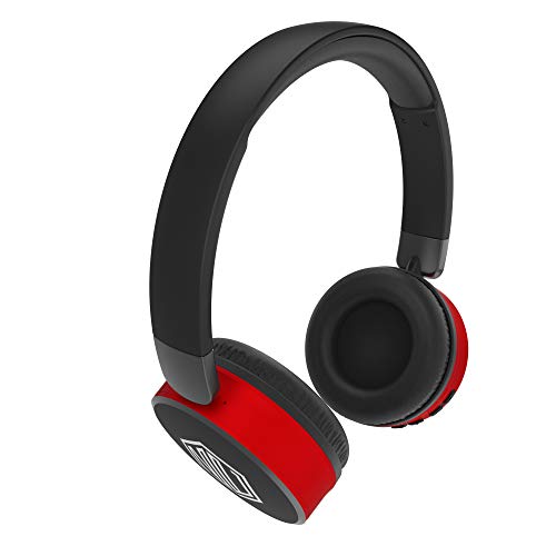 Image of Nu Republic Dubstep Wireless Headphones with Mic (Red and Black)
