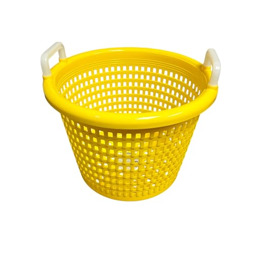 Basket for Fishing, Laundry Basket, all Purpose Handy Basket-Yellow, heavy duty hold up 40 lbs, can take hot and cold condition, used by commercial fishermen for decades.