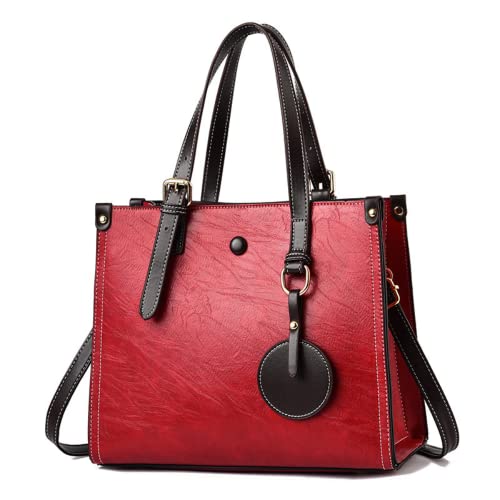 Sac à main à bandoulière pour femme fini le manque d'espace avec ce grand rouge