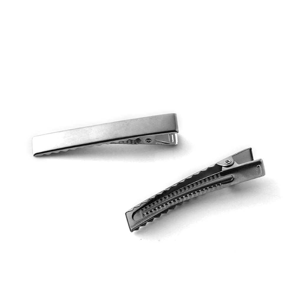 WD2U - Juego de 2 lazos para el pelo de grogrén azul vaquero para niñas de 3 pulgadas, pinzas de cocodrilo