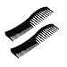 Amelia Beauty 8in Black Plastic Detangling Wave Comb, 2 Pack, Made in USA, Professional Grade, Portable Salon Barber Shop Hair Styling Tool