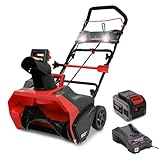 HAIGE(ハイガー) 電動除雪機 バッテリー 充電式 小型 手押し式 計量 コードレス SNE402 バッテリー1個＆充電器