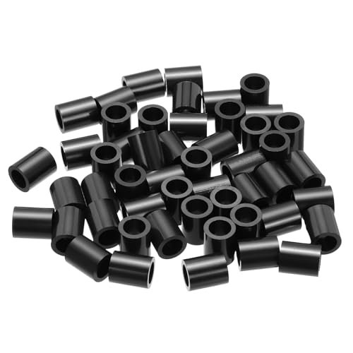 PATIKIL 120個M4 A B SスペーサーM6 x 9mm OD x 11mm lプラスチックラウンドスペーサーワッシャー黒スタンドオフナットノンスレッドスクリューボルト電気アウトレット