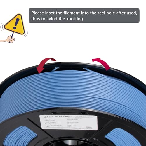 Image of iSANMATE ASA Filament 1.75mm Marina Blue 1KG, UV & Weather Resistant 3D Printer Filament Perfect for Outdoor Functional Parts, Dimensional Accuracy + /- 0.02mm, 1kg Spool (2.2lbs)
