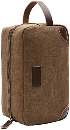 IBLUE Toiletry Bag Leather and Canvas Travel Dopp Kit Bathroom Shaving Organizer for Men&Women Travel Accessories,B03 (KHAKI) 6 IBLUE Toiletry Bag Leather and Canvas Travel Dopp Kit Bathroom Shaving Organizer for Men&Women Travel Accessories,B03 (KHAKI)