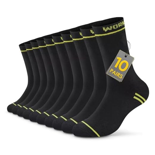TUUHAW Chaussettes Homme 43-46 Coton Hiver Noir Chaussettes Travail Homme 43-46 Mi-Mollet Chaussette Sport Running Hommes en Éponge Épaisses Lot de 10 Confortable et Respirant