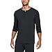 Under Armour Men's Athlete Ultra Comfort Recovery Henley Sleepwear,Black /Carbon Heather, Large