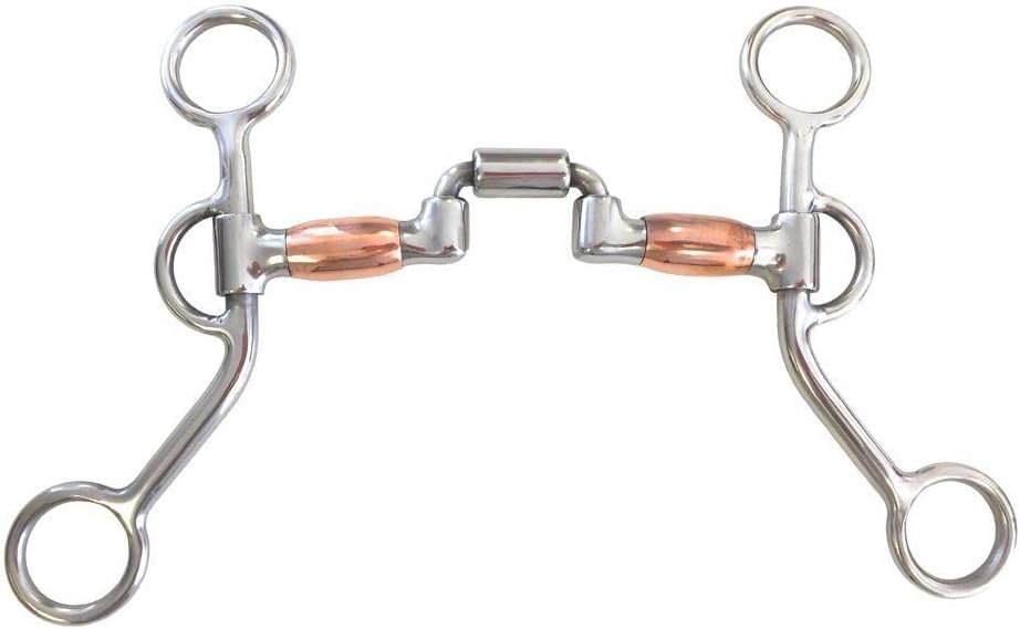 AJ Tack Argentine Hinged Port Correction Bit with Copper Rollers