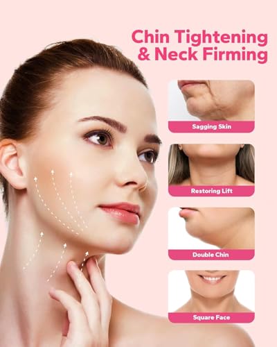 Image of KBZONE Silicone V Face Mask Face Lift Up Belt Facial Slimming Bandage Mask Cheek,Chin,Belt Face Slim Lift Band Mask Double Chin Reducer For Women And Men Tightening Skin 1 Count