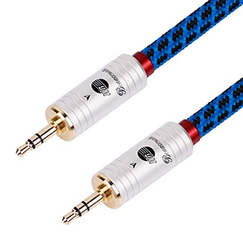 New Deal JIB Boaacoustic Blueberry Series 6N OCC 3.5MM Male to Male Audio Auxiliary Stereo Audio Cable- 16.4ft/5M
