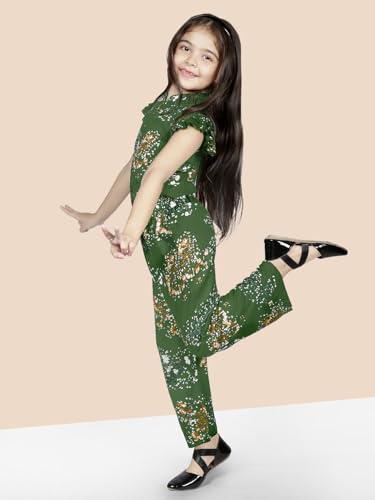 Image of Naughty Ninos Girl's Rayon Floral Printed Clothing Set Top with Palazzos