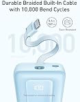 Anker Zolo Banque d'électricité (2025 Version mise à jour), 20,000mAh 30W Chargeur portable haute vitesse avec intégration USB-C Câble, batterie pour iPhone 17/16 / 15 Series, Galaxy, et plus encore (20000, Heures d'ampli)