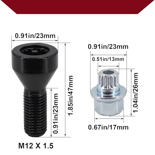 Tornillos de Rueda OEM 36136786419 de Alta Resistencia para BMW M3 M5 2
