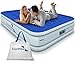 EnerPlex 1-Minute Pump Luxury Queen Air Mattress Queen Size Tall Airbed with Built in Pump Raised Double High Queen Blow Up Bed for Home Camping 2-Year Warranty