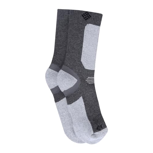 Columbia Lightweight Crop Hiker Crew Socks 1 Pair, Plum, Shoe Size: Men's - 10-13 / Women's - 10-132