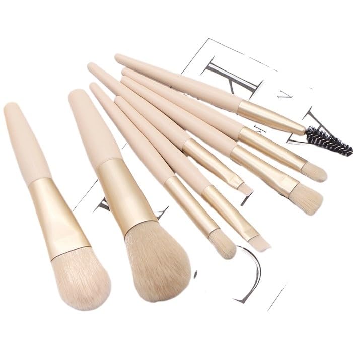 Mini brochas de maquillaje para viaje: set portátil de 8 piezas ideal para retocar tu sombra